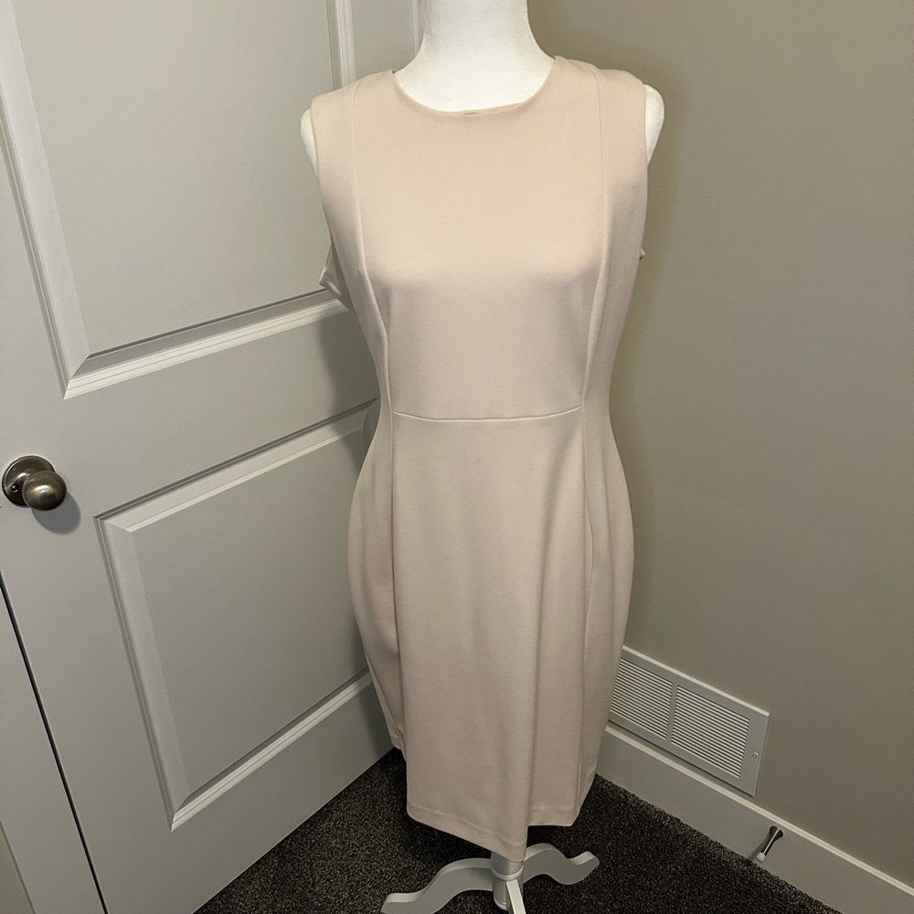 Calvin Klein Light Pink Sheath Midi Dress